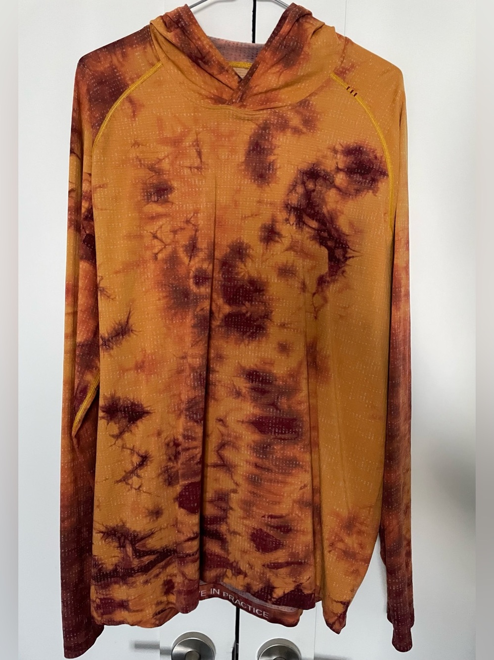 Lululemon Metal Vent Tech Hoodie 2.0 XL Marble Dye Soleil / Mulled Wine